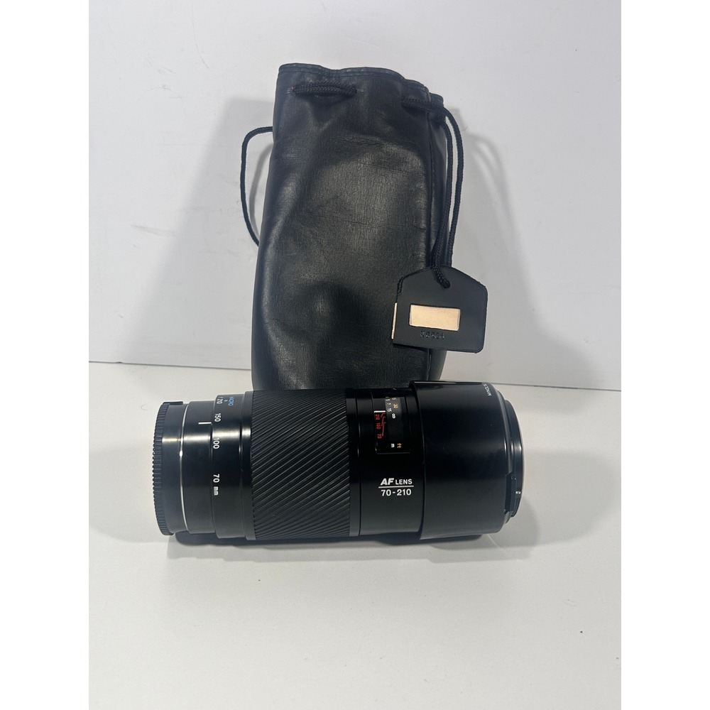 Minolta Maxxum AF 70-210mm f/4 Beercan Zoom Lens with Hood and Pouch Japan
